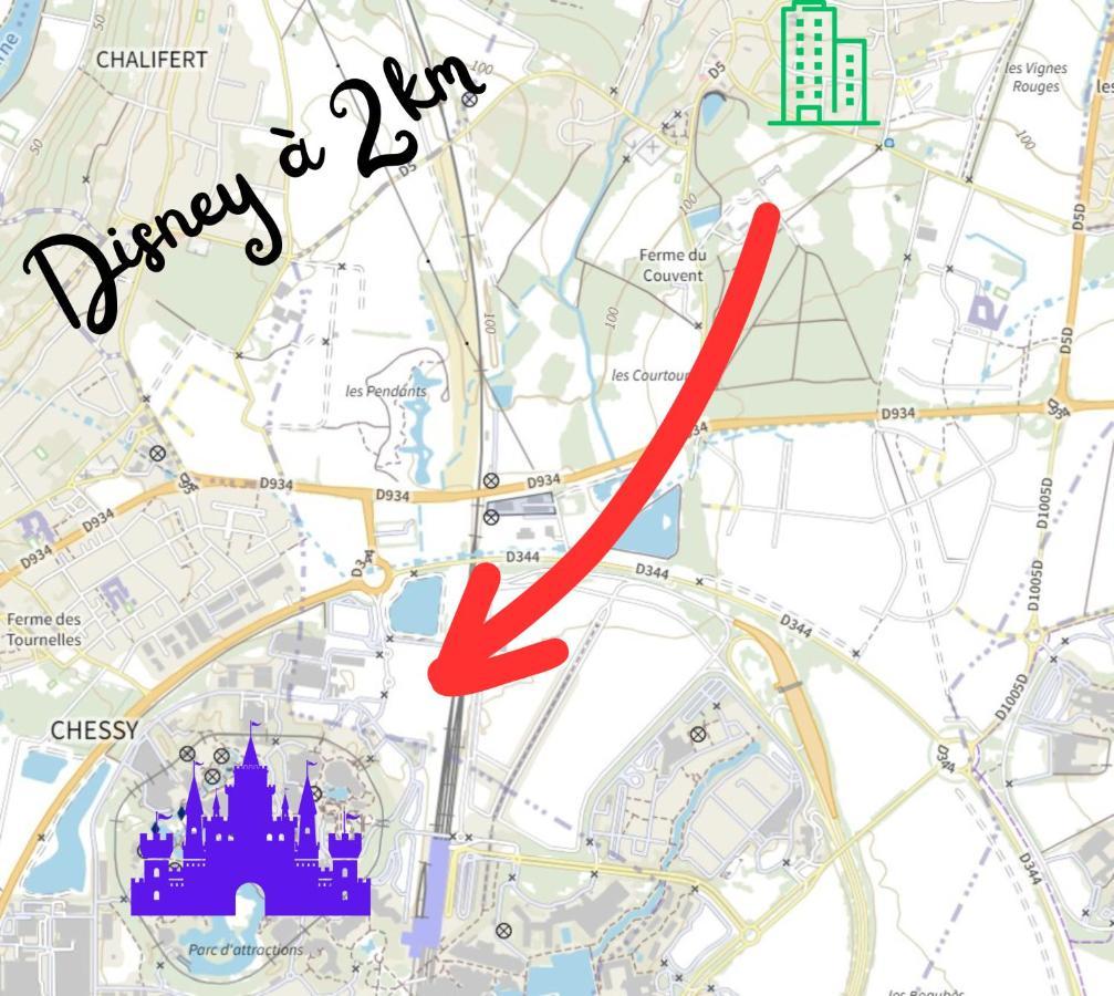Appartement Cosy Tres Proche Disney กูเวรย์ ภายนอก รูปภาพ